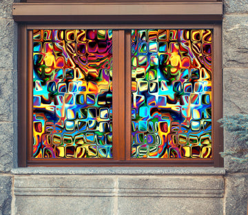 3D Art Grunge Texture 271 Window Film Print Sticker Cling Stained Glass UV Block