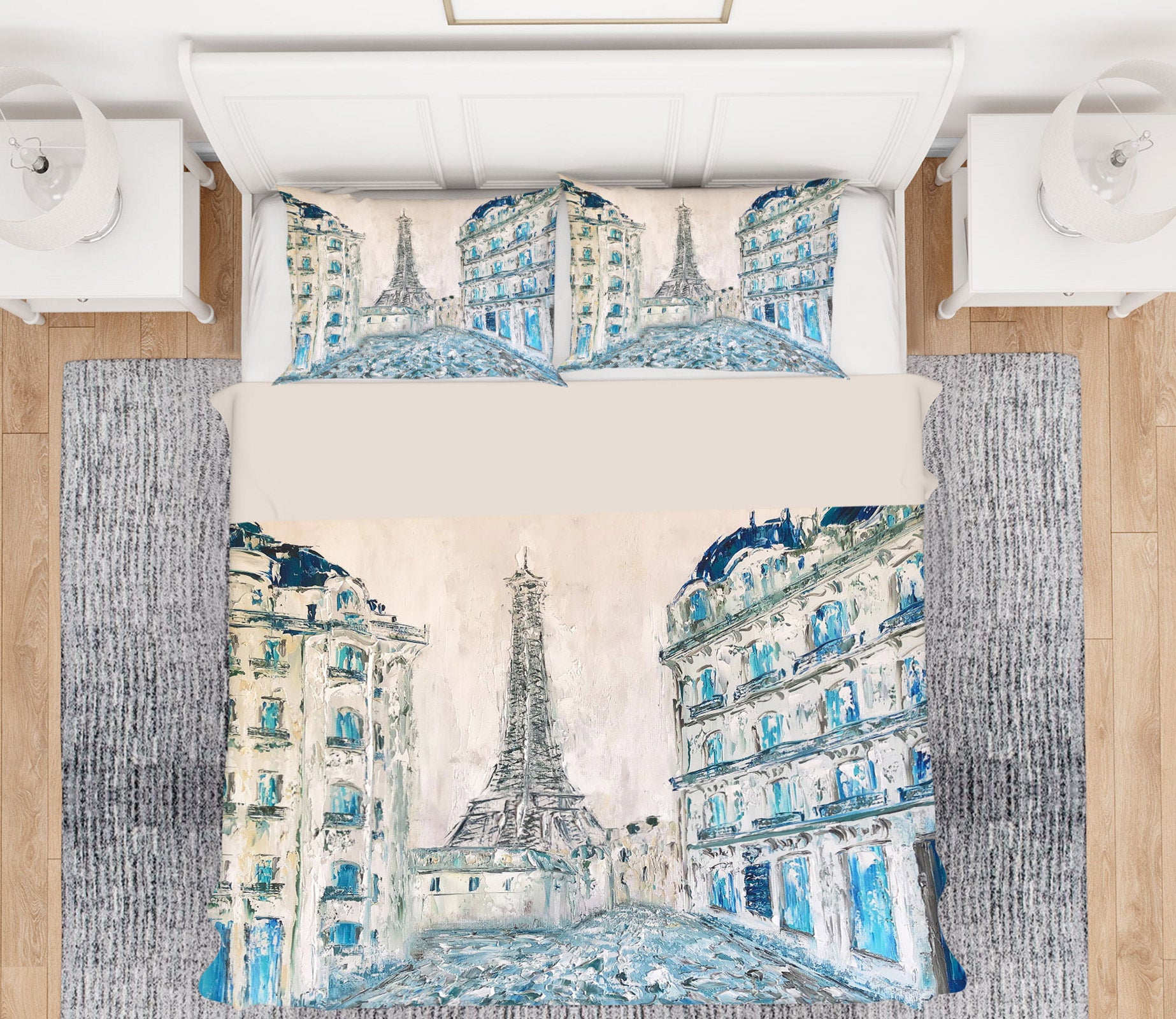 3D Eiffel Tower 454 Skromova Marina Bedding Bed Pillowcases Quilt