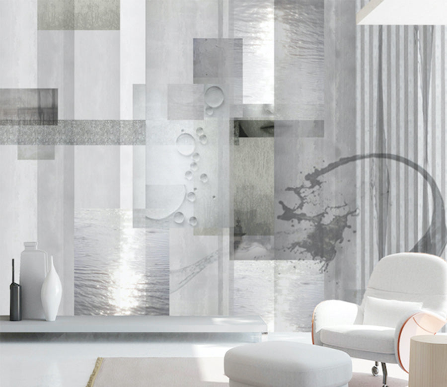 3D Simple White WG231 Wall Murals