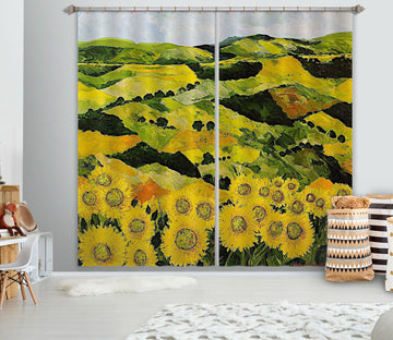 3D Sunflowers 179 Allan P. Friedlander Curtain Curtains Drapes