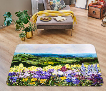 3D Colorful Garden 1008 Allan P. Friedlander Rug Non Slip Rug Mat