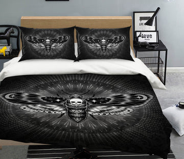 3D Black Skull Insect 8839 Brigid Ashwood Bedding Bed Pillowcases Quilt Cover Duvet Cover