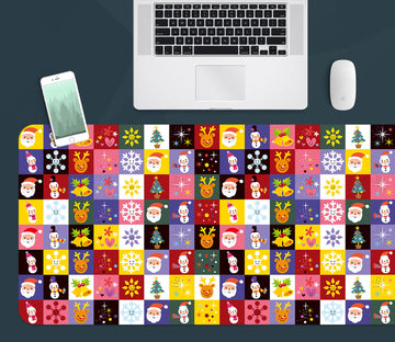 3D Colored Square 53153 Christmas Desk Mat Xmas