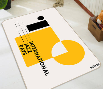 3D Yellow Pattern 1058 Boris Draschoff Rug Non Slip Rug Mat