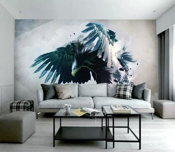 3D Black Eagle 159 Wall Murals Wallpaper AJ Wallpaper 2 