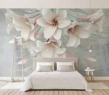 3D White Petals WC46 Wall Murals Wallpaper AJ Wallpaper 2 