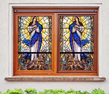 3D Saint Light 176 Window Film Print Sticker Cling Stained Glass UV Block