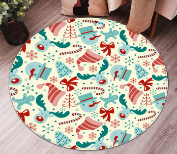 3D Cartoon Red Hat 056 Round Non Slip Rug Mat Mat AJ Creativity Home 