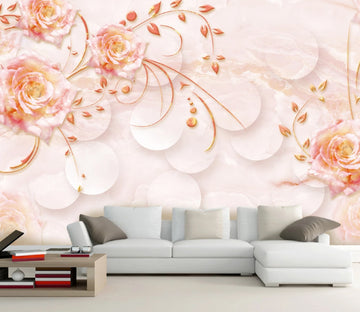3D Rose Blooming WC335 Wall Murals