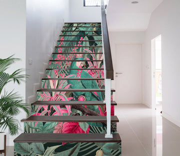 3D Green Pink Grove 10450 Andrea Haase Stair Risers