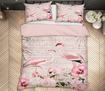 3D Pink Flamingo 2113 Andrea haase Bedding Bed Pillowcases Quilt
