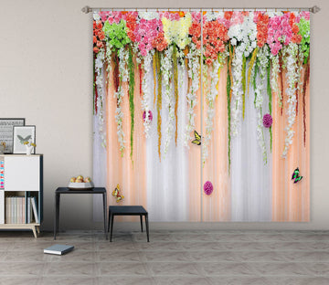 3D Flower Wall 844 Curtains Drapes