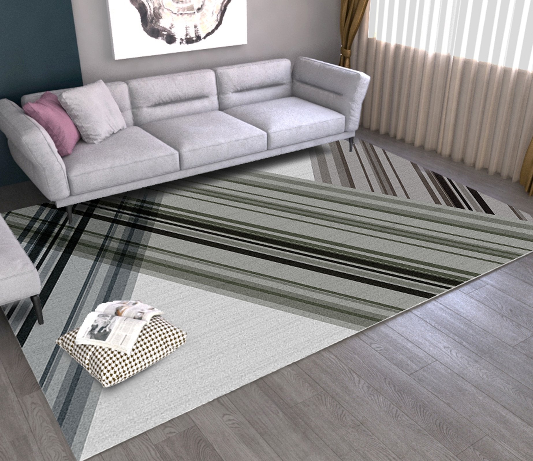 3D Colored Geometric Pattern WG446 Non Slip Rug Mat Mat AJ Creativity Home 