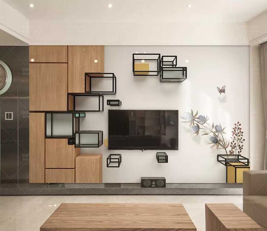 3D Modern Black WC144 Wall Murals