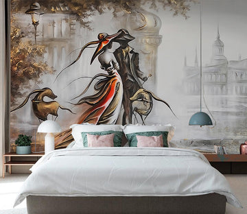 3D Castle Lovers WC039 Wall Murals
