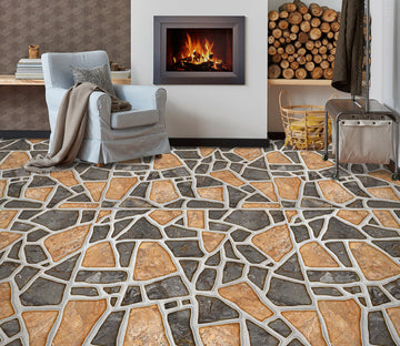 3D Two-color Stitching 589 Floor Mural  Wallpaper Murals Rug & Mat Print Epoxy waterproof bath floor