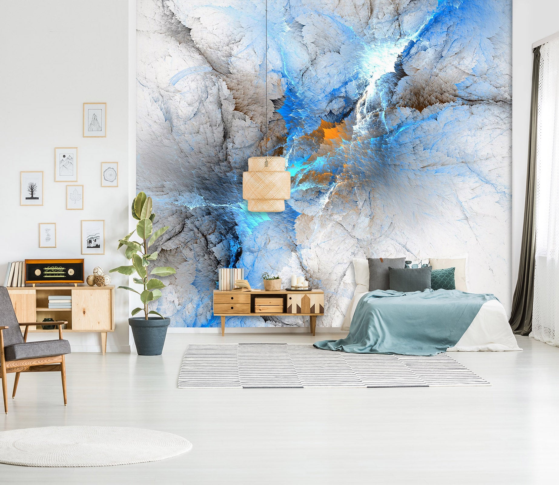 3D Texture Blue 1661 Wall Murals