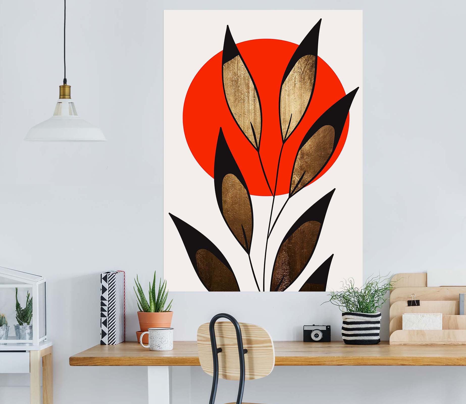 3D Sun Leaves 123 Boris Draschoff Wall Sticker