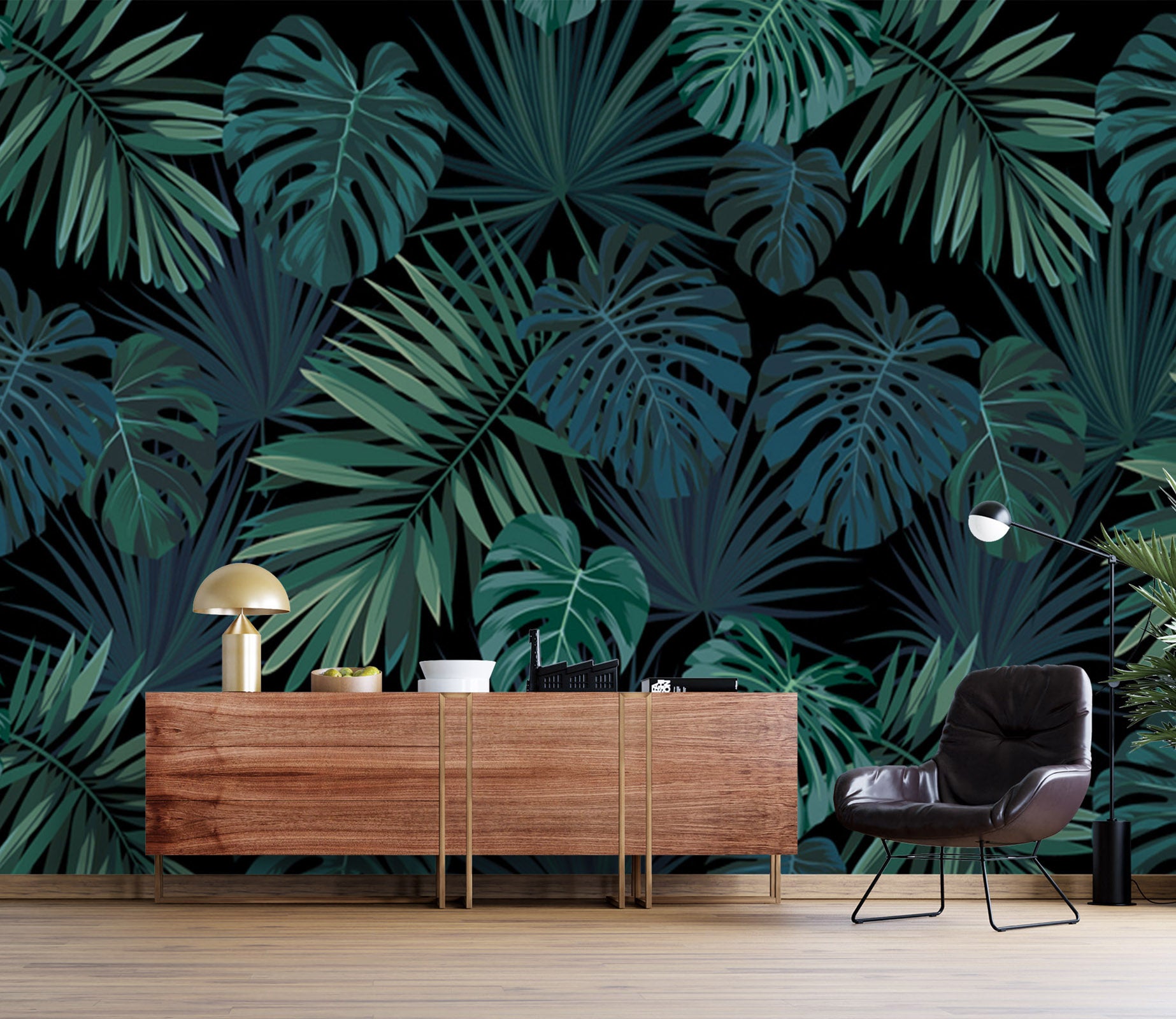 3D Bushy Leaves 1578 Wall Murals