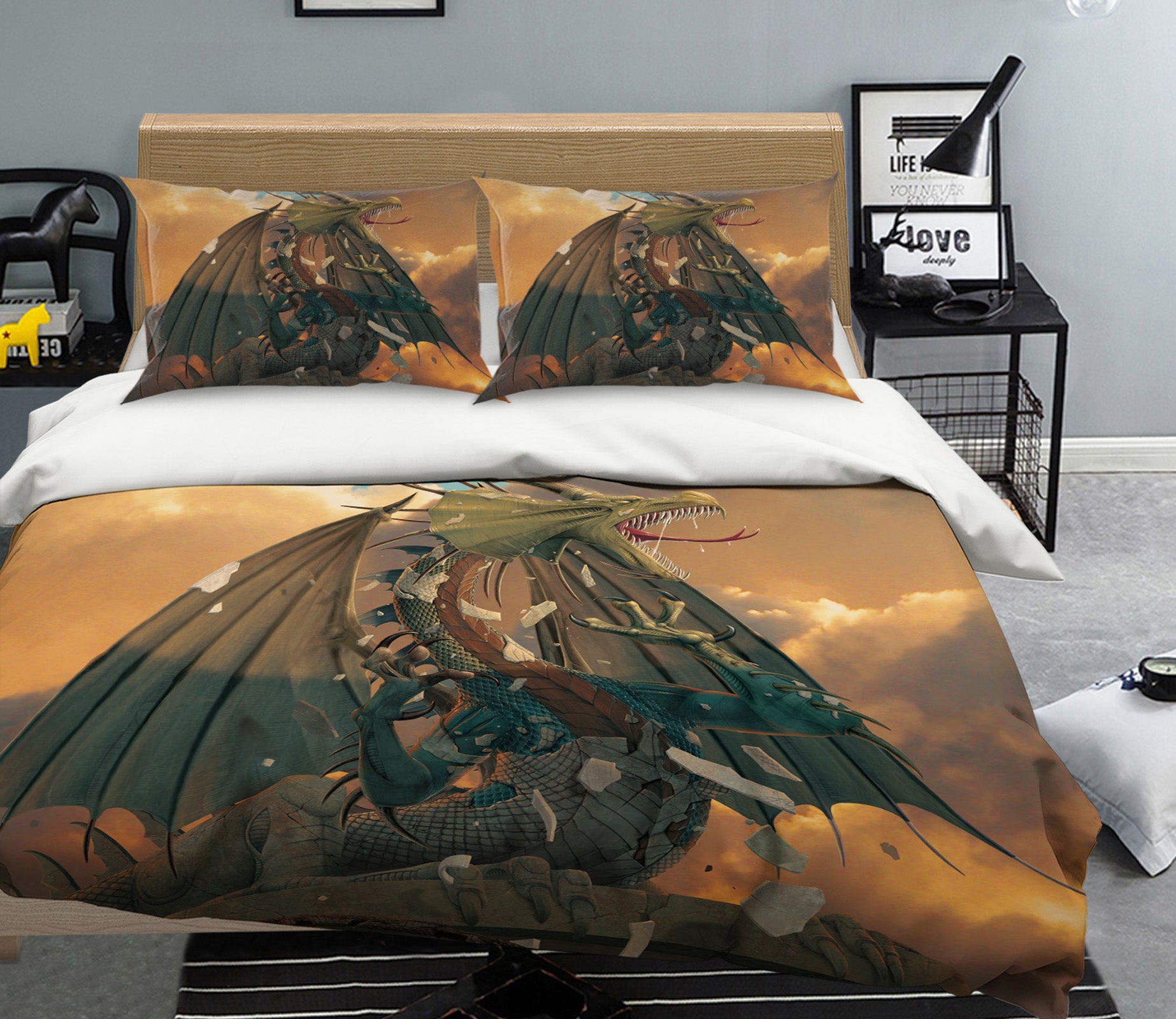 3D The Awakening 086 Bed Pillowcases Quilt Exclusive Designer Vincent