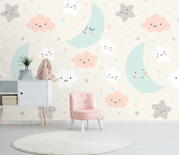 3D Cartoon Moon 044 Wall Murals Wallpaper AJ Wallpaper 2 