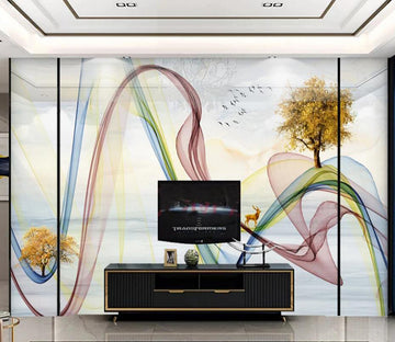 3D Colored Ribbon 269 Wall Murals