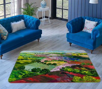 3D Colored Valley 1056 Allan P. Friedlander Rug Non Slip Rug Mat