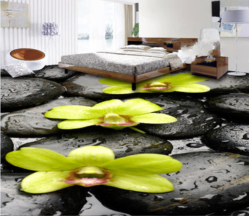 3D Five Leaf Clover 206 Floor Mural  Self-Adhesive Sticker Bathroom Non-slip Waterproof Flooring Murals