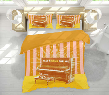3D Play Piano 2110 Showdeer Bedding Bed Pillowcases Quilt