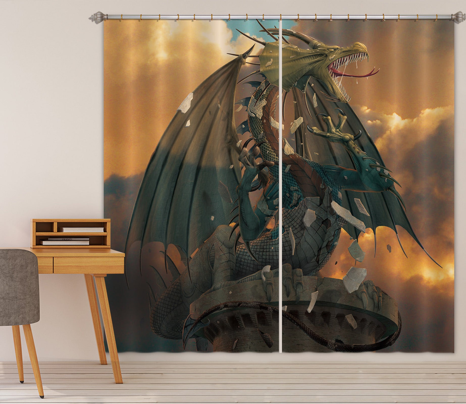 3D The Awakening 078 Vincent Hie Curtain Curtains Drapes