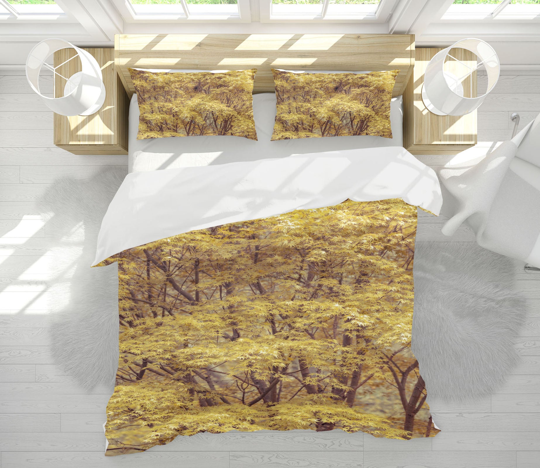 3D Yellow Wood 7189 Assaf Frank Bedding Bed Pillowcases Quilt Cover Duvet Cover
