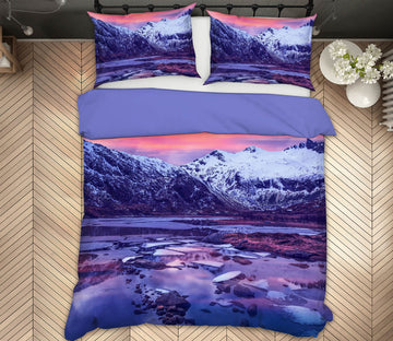 3D Purple Snow Mountain 086 Marco Carmassi Bedding Bed Pillowcases Quilt