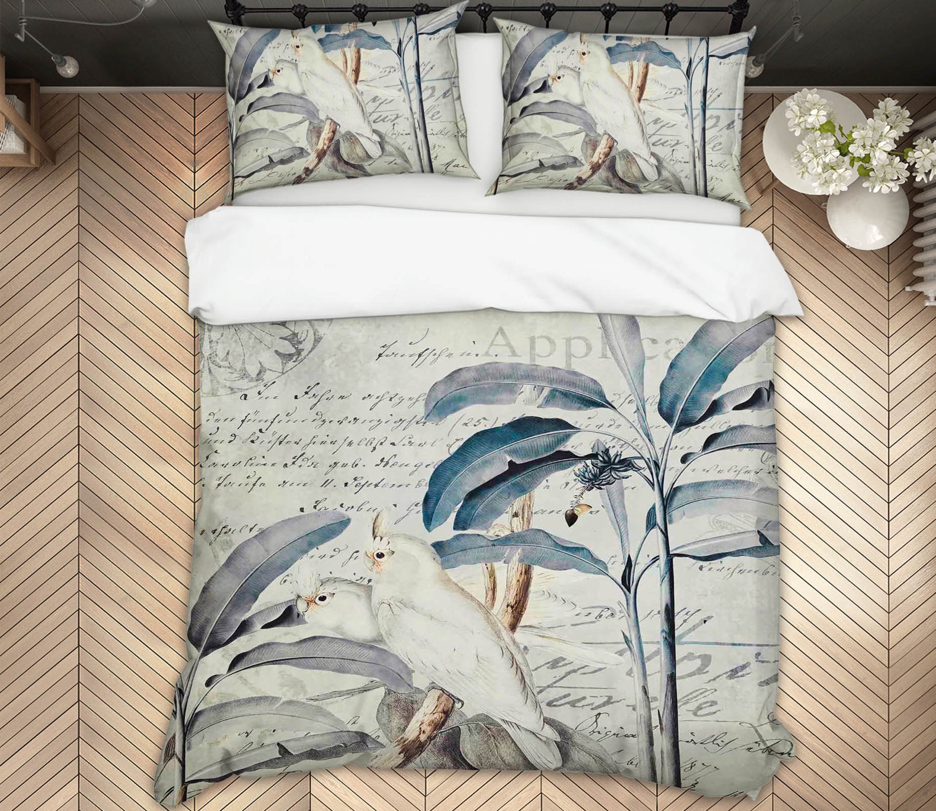 3D White Parrot 2131 Andrea haase Bedding Bed Pillowcases Quilt