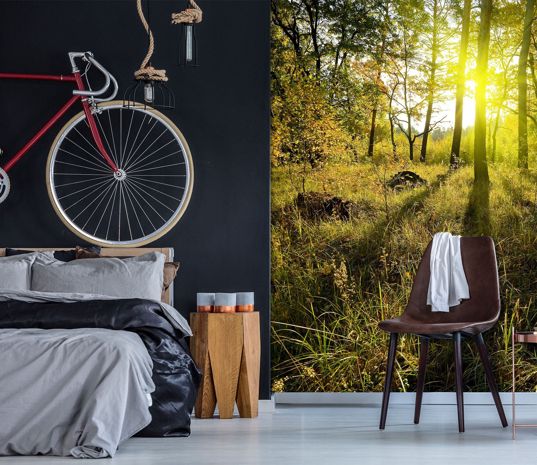 3D Woods Sunlight 1979 Wall Murals