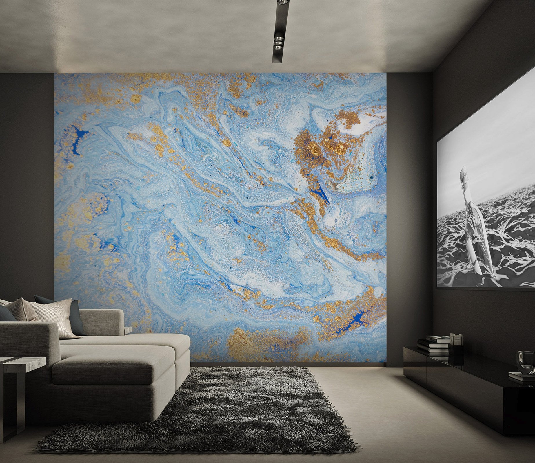3D Blue Abstract Pattern 04 Wall Murals Wallpaper AJ Wallpaper 2 