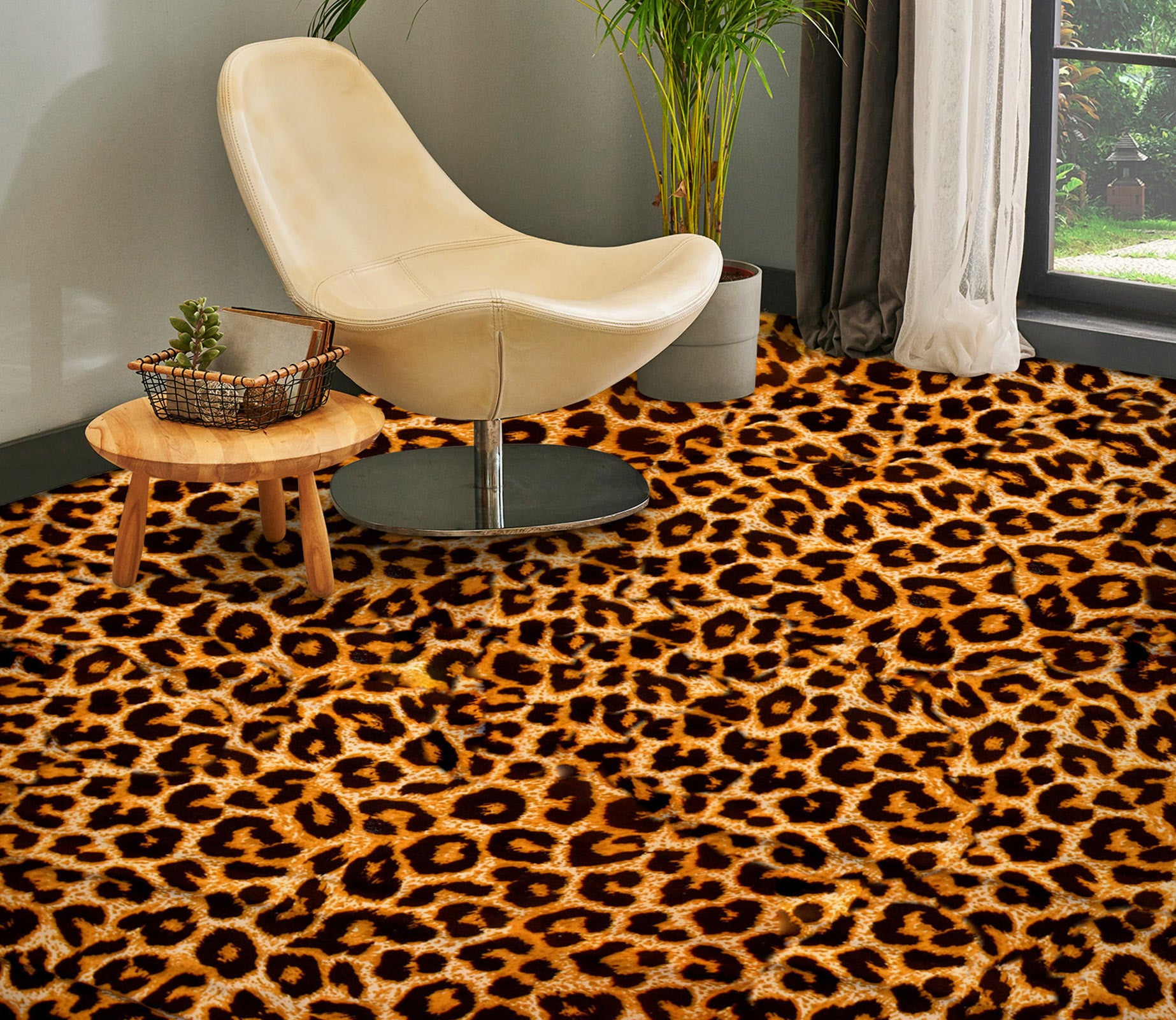 3D Advanced Leopard Print 1352 Floor Mural  Wallpaper Murals Self-Adhesive Removable Print Epoxy