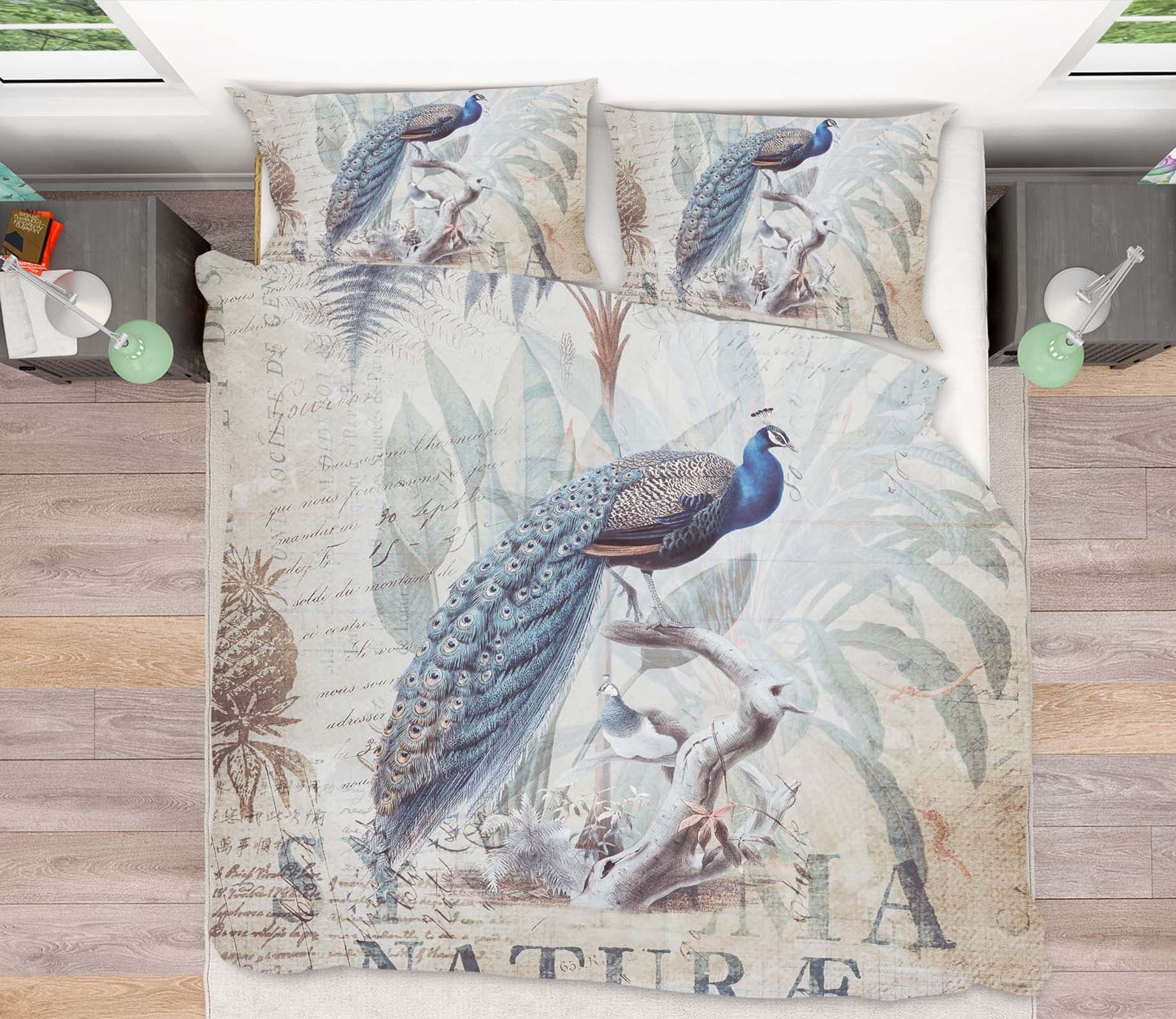 3D Leaf Peacock 108 Andrea haase Bedding Bed Pillowcases Quilt