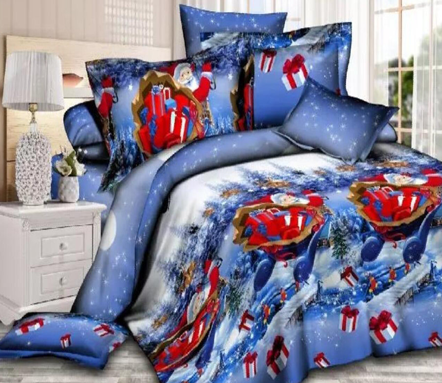3D Santa Snow 32144 Christmas Quilt Duvet Cover Xmas Bed Pillowcases