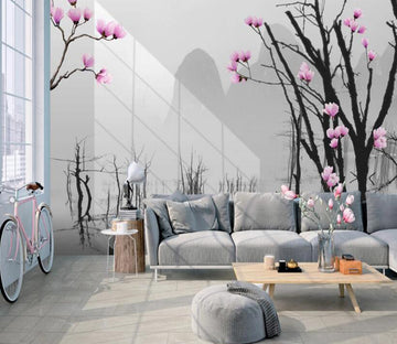 3D Branch Flowers 506 Wall Murals