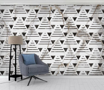 3D Black Small Triangle 2492 Wall Murals