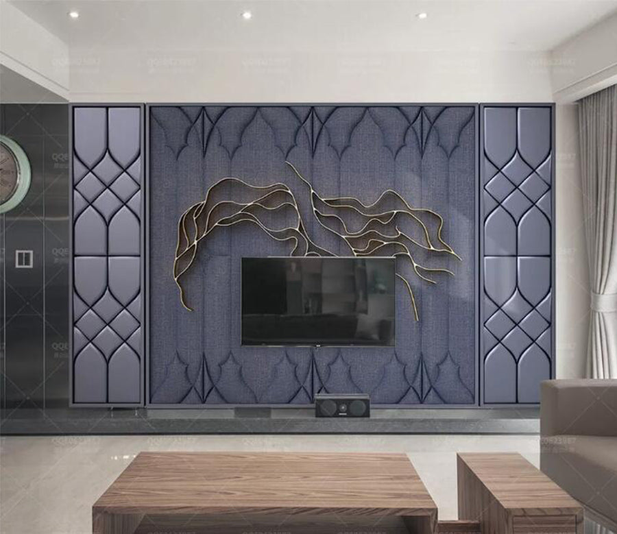 3D Black Pattern WC166 Wall Murals