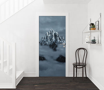 3D Darkness Snow Mountain 4634 Marina Zotova Door Mural