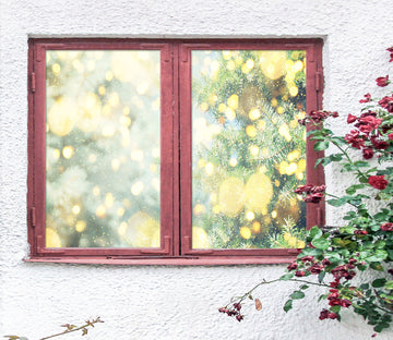 3D Aperture 30112 Christmas Window Film Print Sticker Cling Stained Glass Xmas