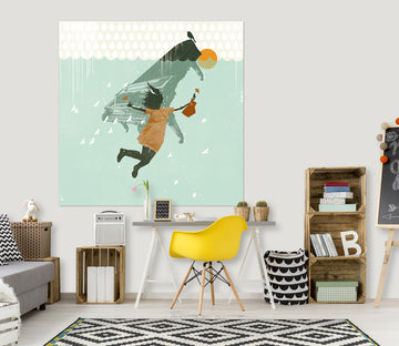 3D Swimming In The Water 029 Showdeer Wall Sticker