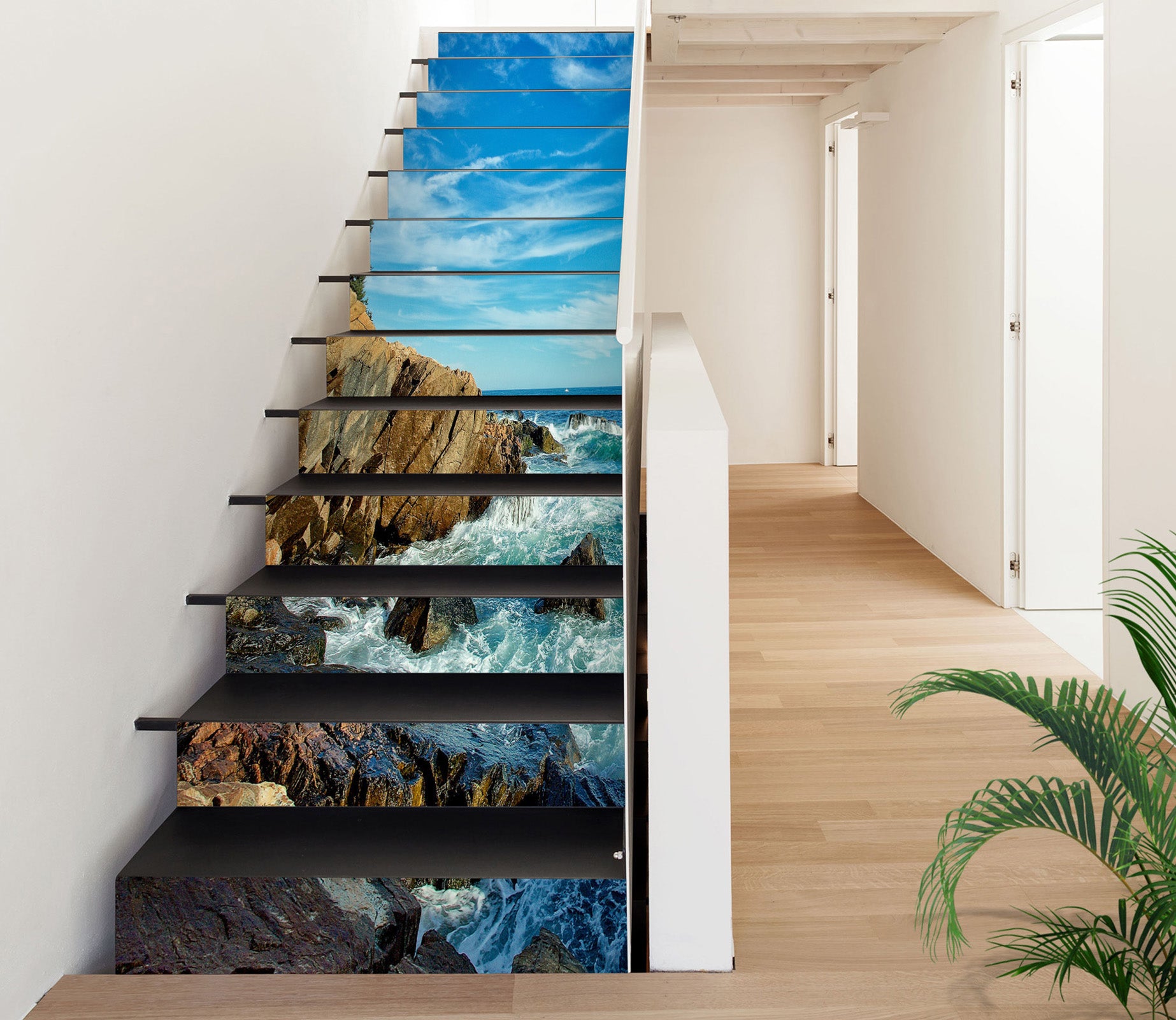 3D Waves Coastline 396 Kathy Barefield Stair Risers