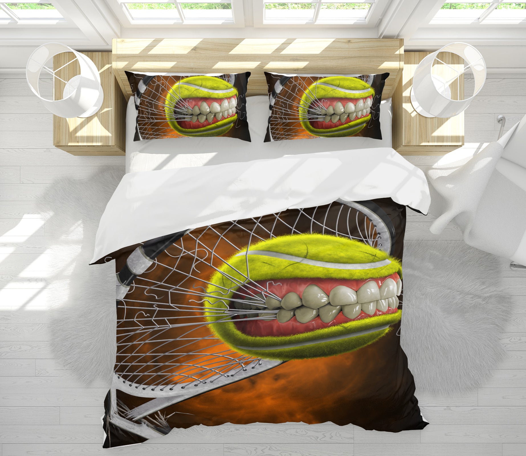 3D Tennis Tooth Net 4057 Tom Wood Bedding Bed Pillowcases Quilt