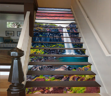 3D Beautiful Classical Waterfall 337 Stair Risers
