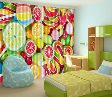 3D Colored Candy 703 Curtains Drapes