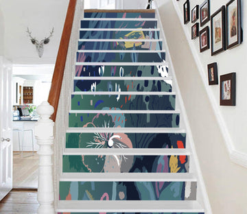 3D Scrawl 6031 Stair Risers Wallpaper AJ Wallpaper 