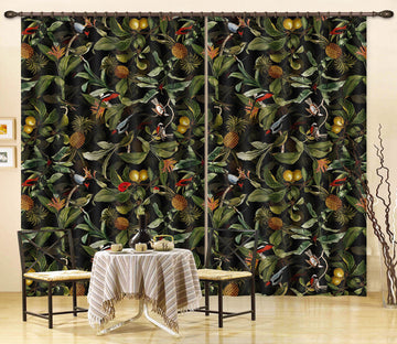 3D Lush Foliage 123 Uta Naumann Curtain Curtains Drapes
